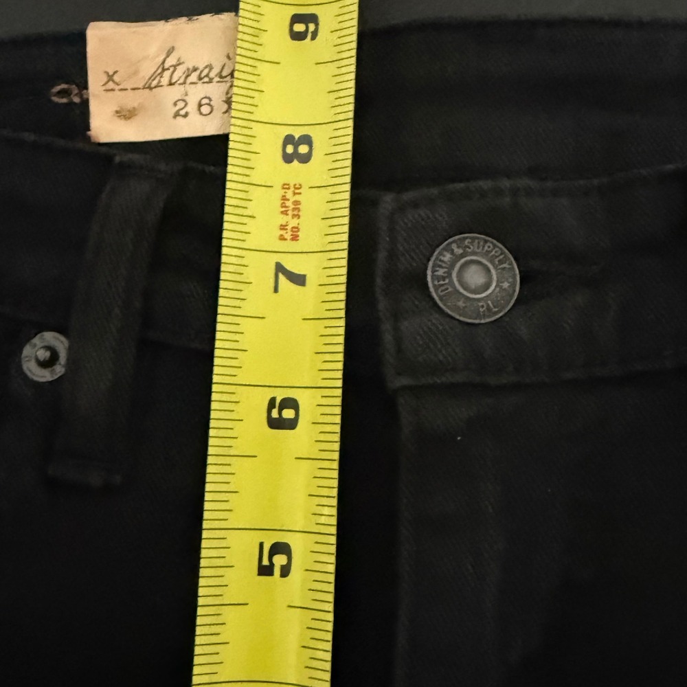 Denim & Supply Ralph Lauren Womens Black Straight Leg Jeans 26x34 Mid Rise - Picture 11 of 14